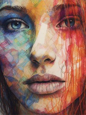 MULHER COLORIDA BY AI