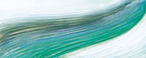 DRIFT VERDE AZUL BRANCO PANORAMICO - ABSTRATO ORGANICO ONDAS OCEANO FLUXO PINTURA