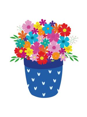 VASO COM FLORES - COLORLAND