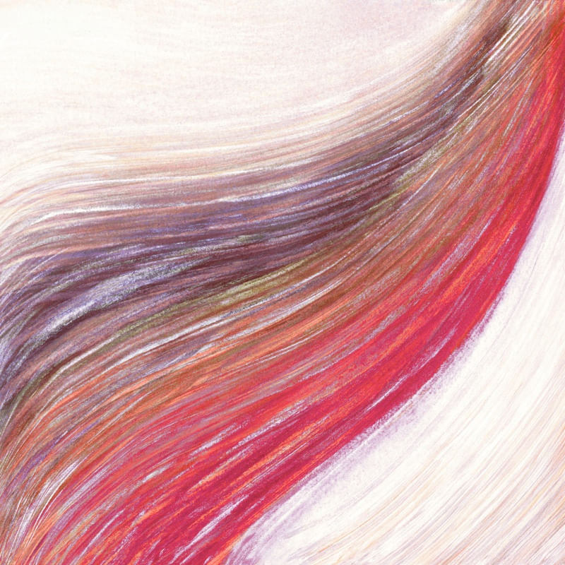DRIFT MAGENTA ROSA BRANCO QUADRADO - ABSTRATO ORGANICO ONDAS OCEANO FLUXO PINTURA