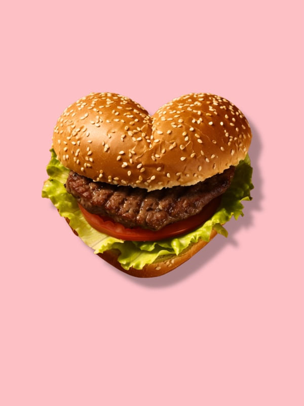 HAMBURGUER CORAÇÃO POP ART