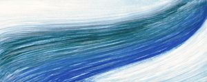 DRIFT INDIGO AZUL BRANCO PANORAMICO - ABSTRATO ORGANICO ONDAS OCEANO FLUXO PINTURA