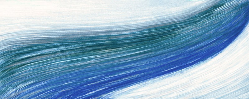 DRIFT INDIGO AZUL BRANCO PANORAMICO - ABSTRATO ORGANICO ONDAS OCEANO FLUXO PINTURA