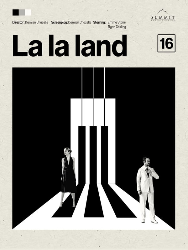 POSTER MINIMALISTA FILME LA LA LAND