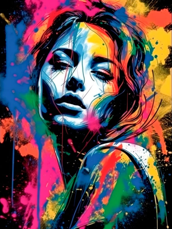 GIRL POP ART 5 BY AI