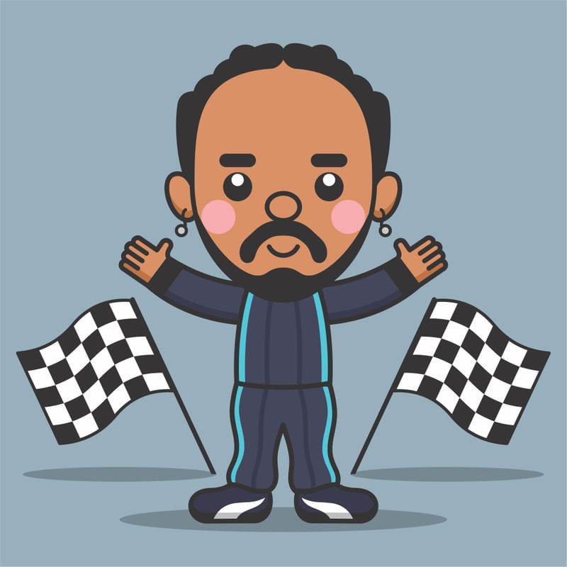 LEWIS HAMILTON DESENHO KAWAII