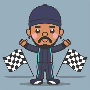 LEWIS HAMILTON DESENHO KAWAII BONÉ