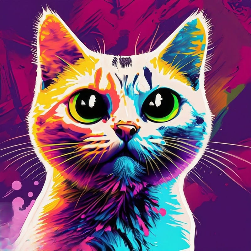 CAT COLOR 01 BY AI