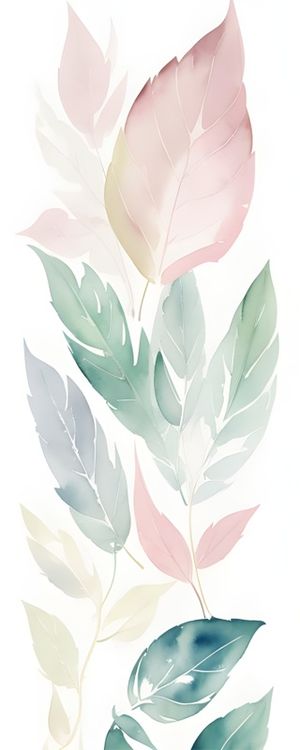 WATERCOLOR LEAVES BY AI