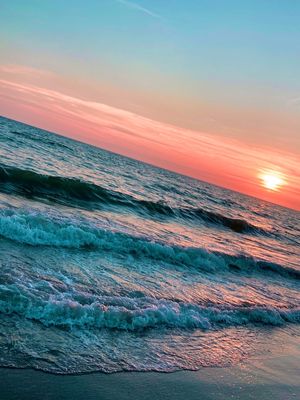 OTHERWORLDLY TIDE 2 - OCEANO POR DO SOL COLORIDO MARE ONDAS FOTOGRAFIA