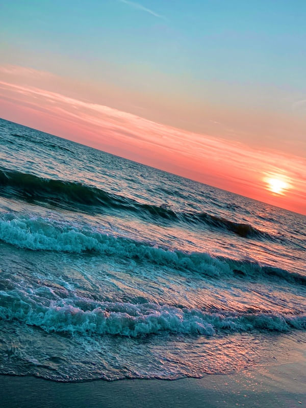 OTHERWORLDLY TIDE 2 - OCEANO POR DO SOL COLORIDO MARE ONDAS FOTOGRAFIA