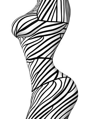 MULHER EM LINHAS - ABSTRACT LINE - 04A BY AI