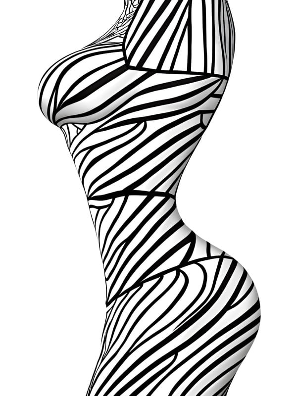 MULHER EM LINHAS - ABSTRACT LINE - 04A BY AI