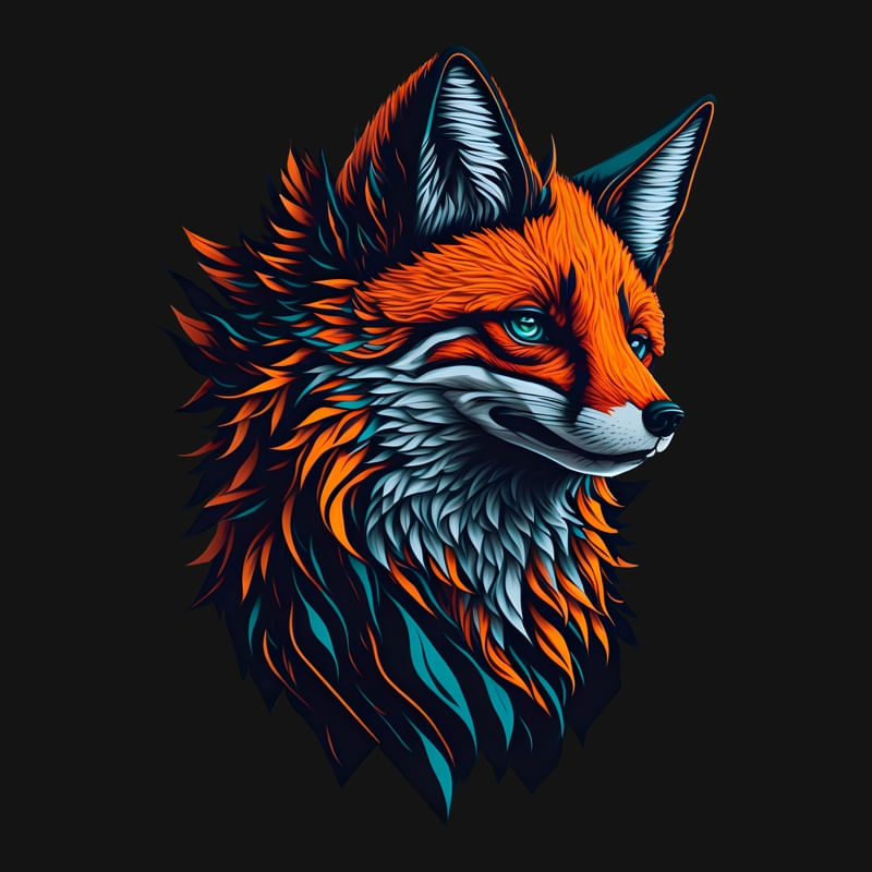 RAPOSA EM CORES BY AI