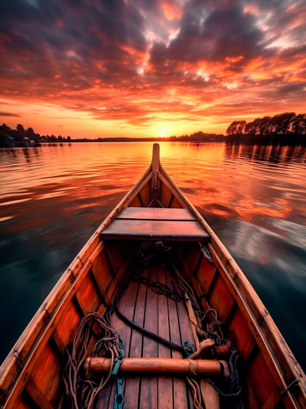NAVEGANDO EM DIREÇÃO AO PÔR DO SOL BY AI
