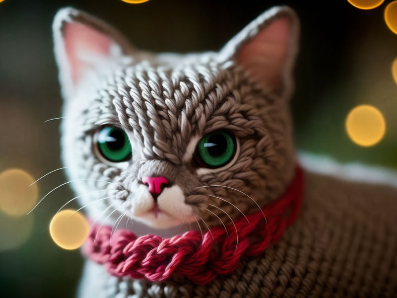 YARN CROCHET CAT BY IA
