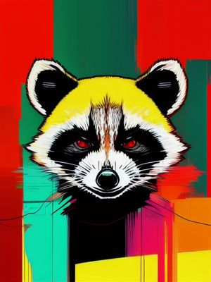 COLORFUL RACOON - BY IA