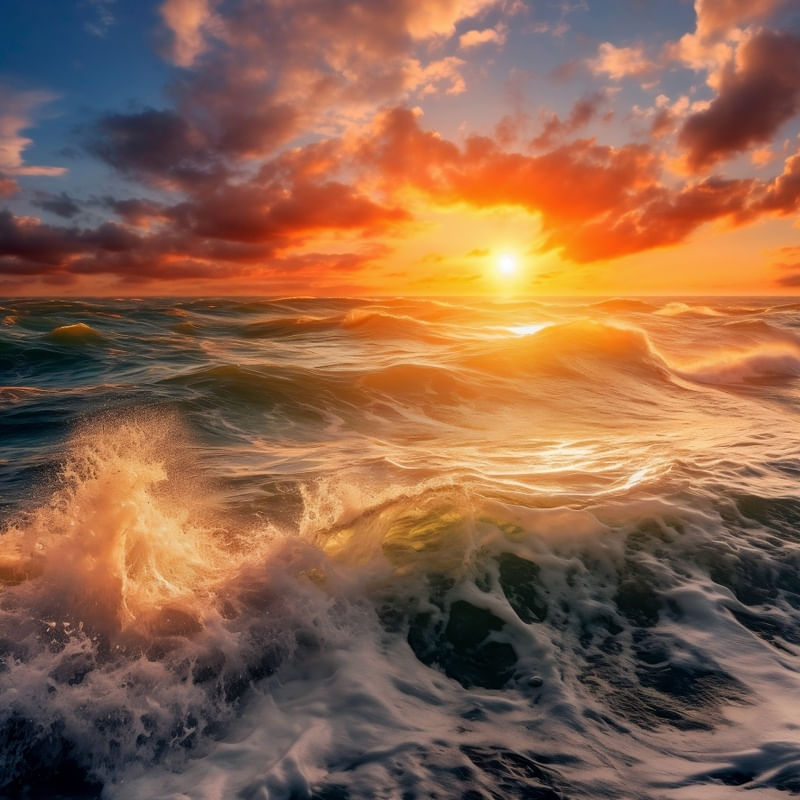 PÔR DO SOL NO MAR II BY AI