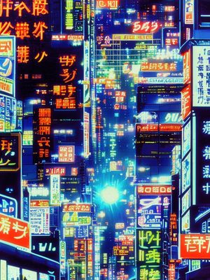 NEON TOKYO CITY BY AI