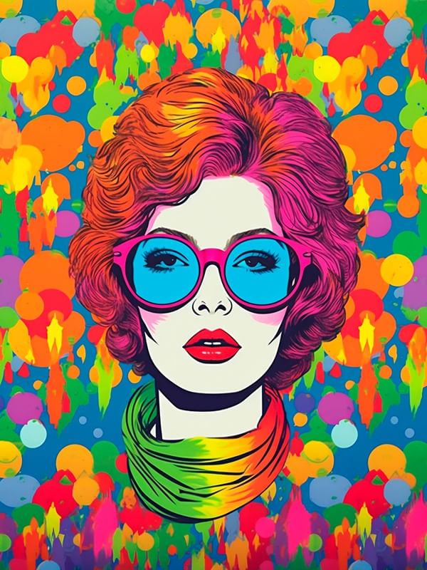 POPART WOMAN MULTI COLORS BY AI