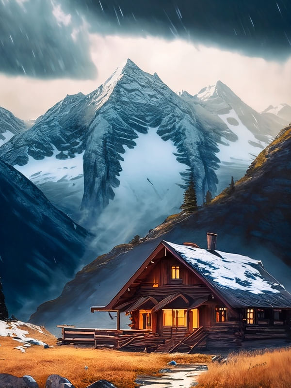 CHALÉ NA MONTANHA BY AI