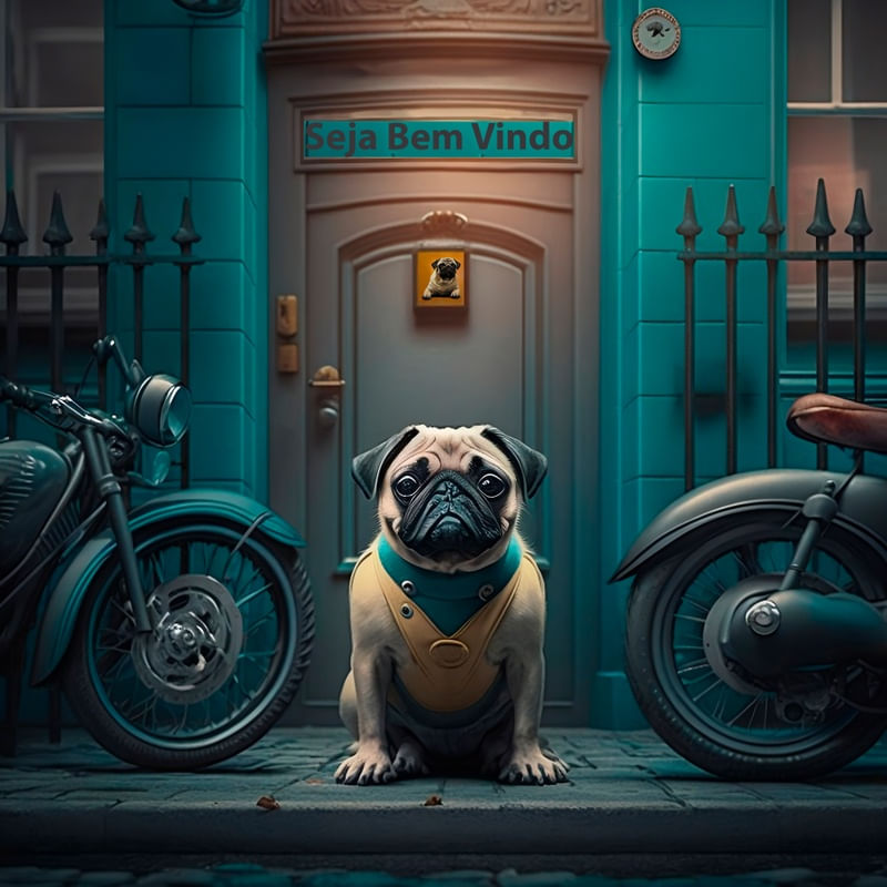 PUG MOTOCICLETA BY AI