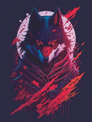 EVIL NINJA WOLF - BY AI