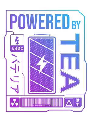 POWERED BY TEA - NEON LABEL