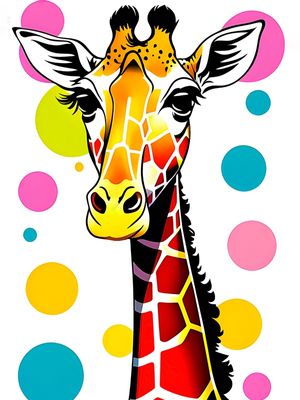 GIRAFA IN DOTS BY AI
