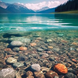 STONES ON THE BEACH BY AI