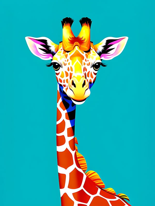 FUNNY GIRAFFE PORTRAIT BY AI