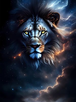 LION IN THE SPACE 2 BY AI