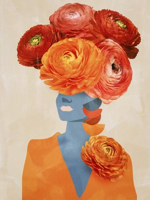 GIRL WITH FLOWERS BY TAS
