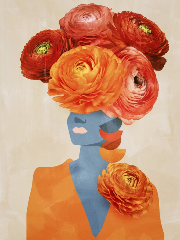 GIRL WITH FLOWERS BY TAS