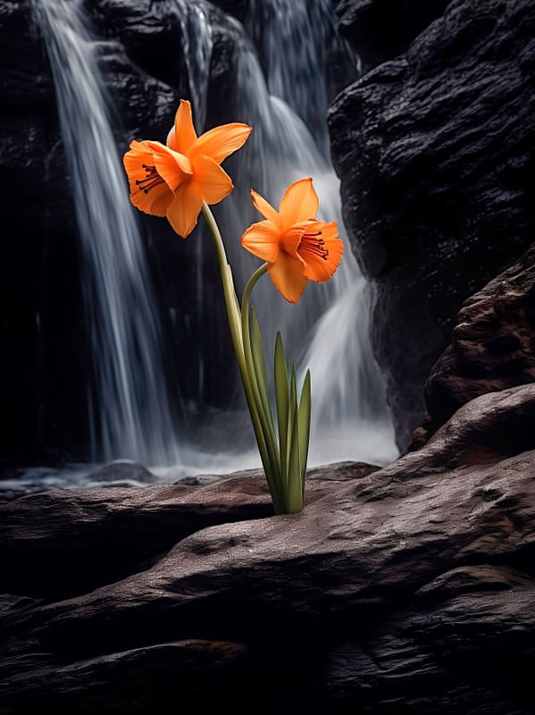 FLOR NA CACHOEIRA BY AI