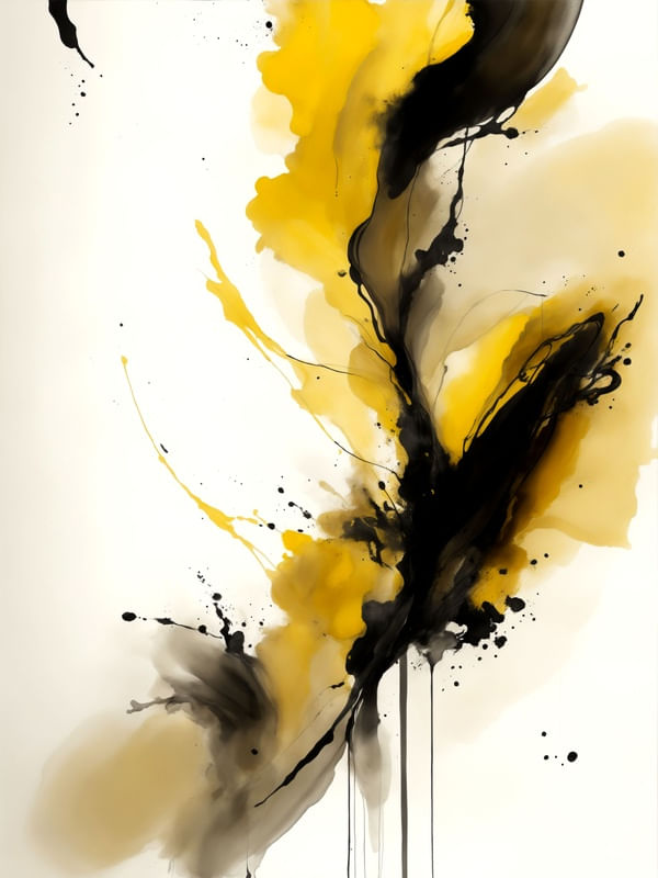 PINCELADAS BLACK YELLOW - BY IA