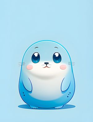 UMA LINDA FOCA AZUL BY AI
