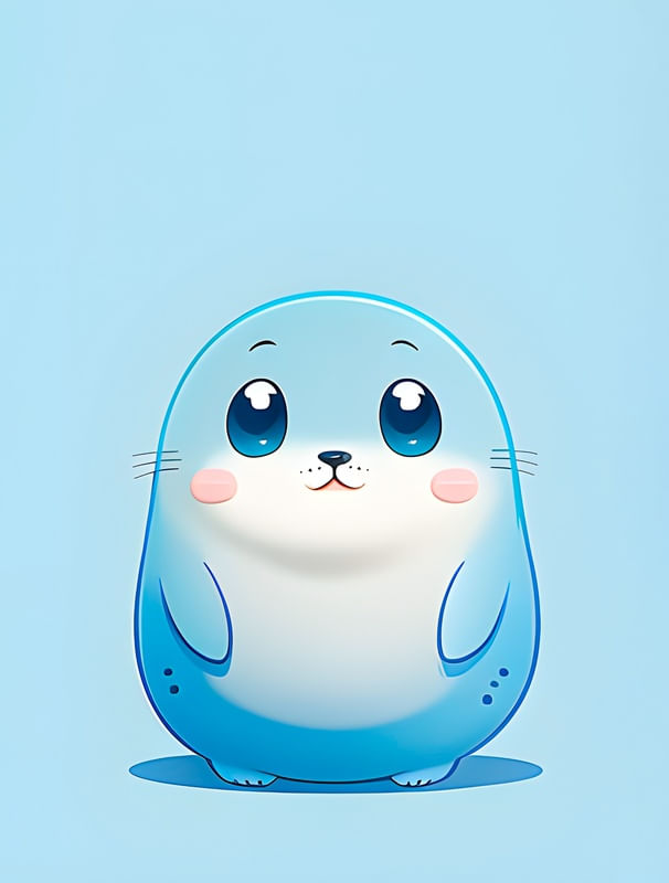 UMA LINDA FOCA AZUL BY AI