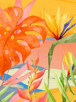 ABSTRACT ART TROPICAL GARDEN 20