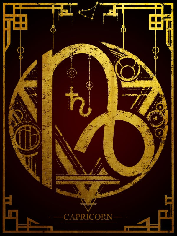 GOLDEN SYMBOL CAPRICORN