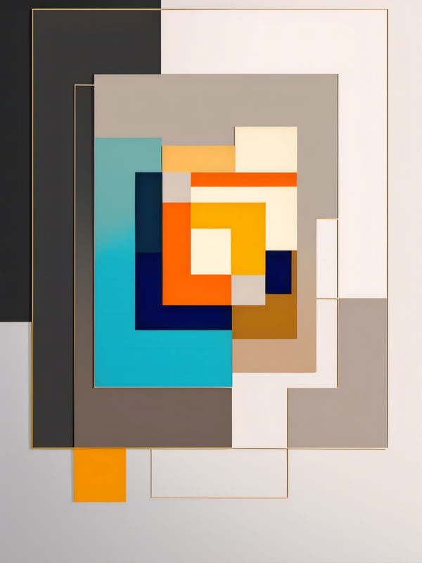 GEOMETRIC ABSTRACT - 04A-IM BY AI