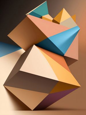 GEOMETRIC ABSTRACT - 14A-IM BY AI