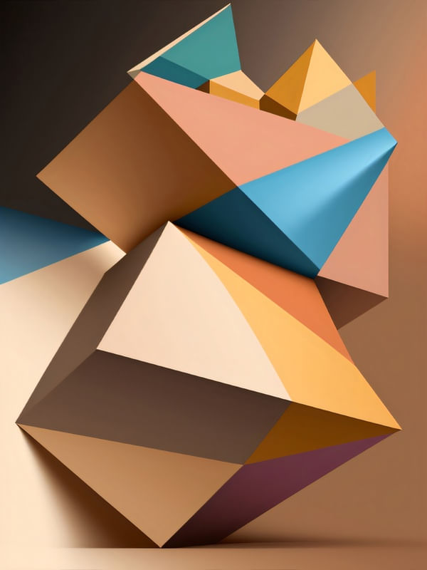 GEOMETRIC ABSTRACT - 14A-IM BY AI