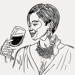 A DELICADEZA DA MULHER E UM TAÇA DE VINHO