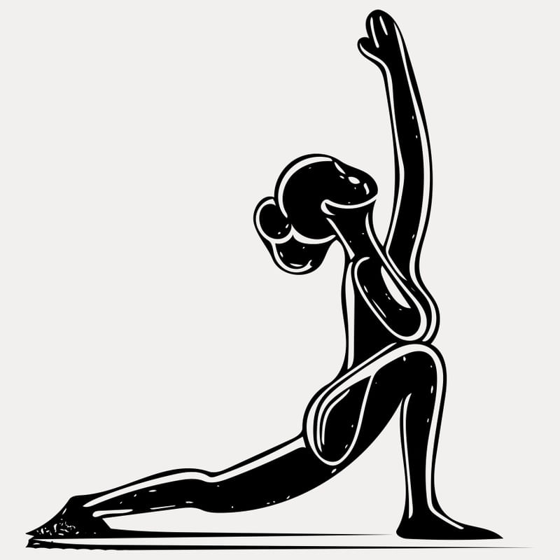 LINE ART - POSIÇÃO DE YOGA - 02