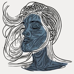 LINE ART - ROSTO DE MULHER - 01