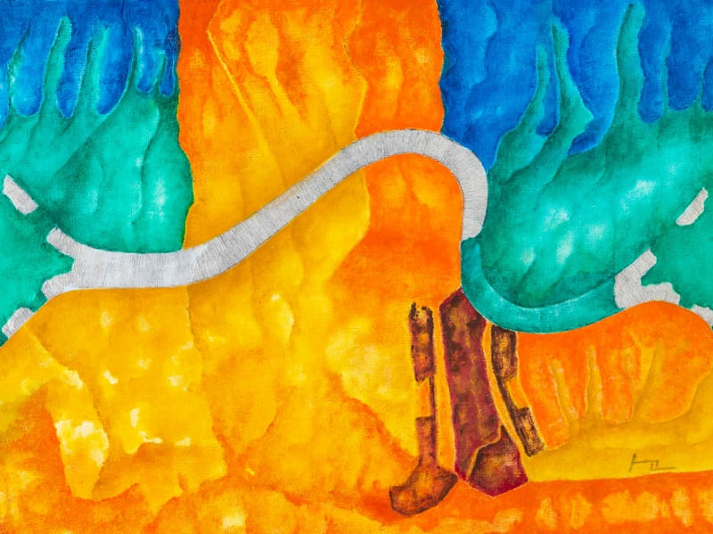 AMARELO RIO ABSTRATO