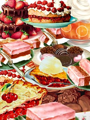 BOLOS E TORTAS RETRO COLAGEM