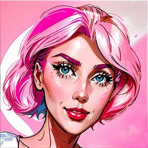 CABELO ROSA - HANDMADE SKETCH - ARTWORK BY AI