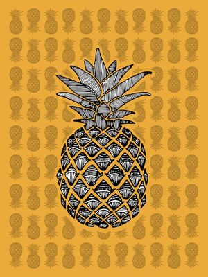 ABACAXI ZENTANGLE AMARELO